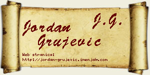 Jordan Grujević vizit kartica